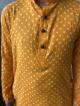 Orange Bandhani Cotton Kurta